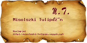 Misolszki Tulipán névjegykártya
